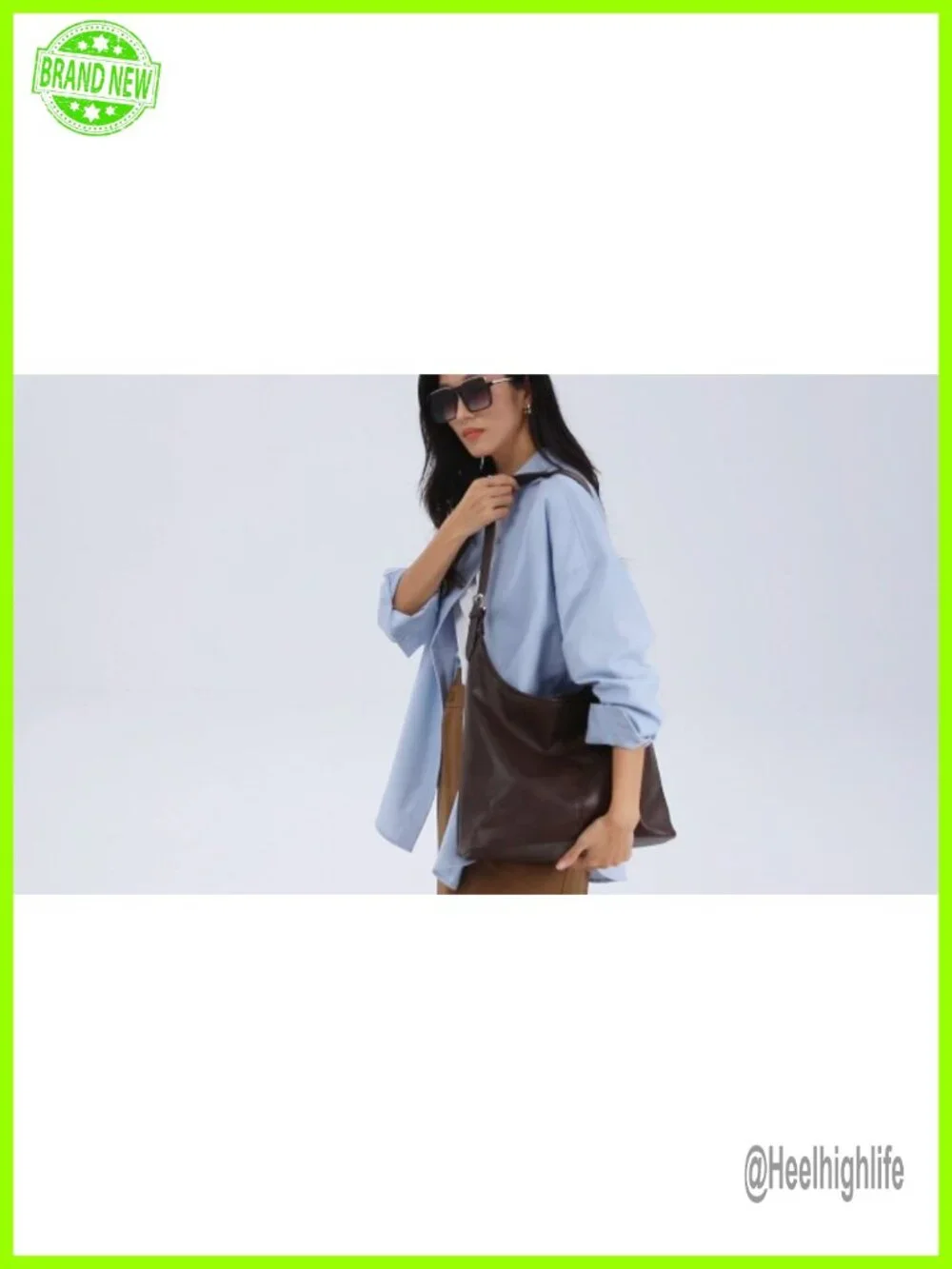 Vegan Leather Slouchy Shoulder Tote Hobo Bag with Matching Pouch and Laptop